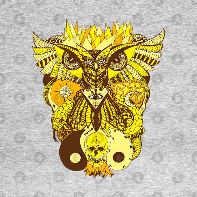 Sorange Owl And Ageless Skull by kenallouis